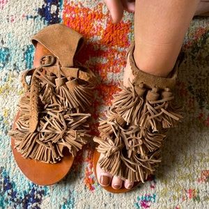 Free people fringe sandals